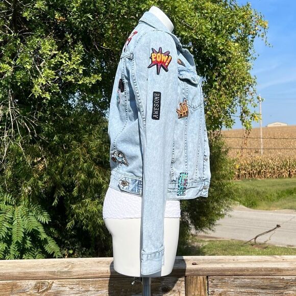 ZARA TRF Denim Jacket Trucker Style Size Medium - Picture 3 of 16